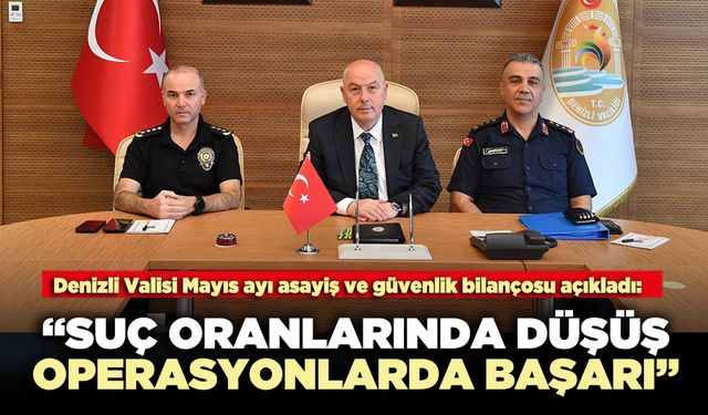 Denizli Valisi: “Suç oranlarında düşüş, operasyonlarda başarı”