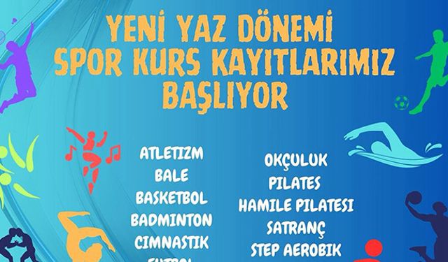 Büyükşehir’in yaz spor kurslarında yeni dönem kayıtları başlıyor