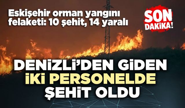 Eskişehir orman yangınında Denizli’den giden iki personel şehit oldu