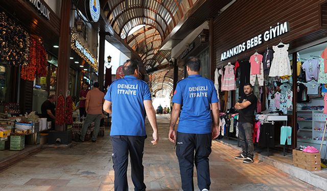 Kaleiçi Çarşısı’nda yangın güvenliği kontrolü