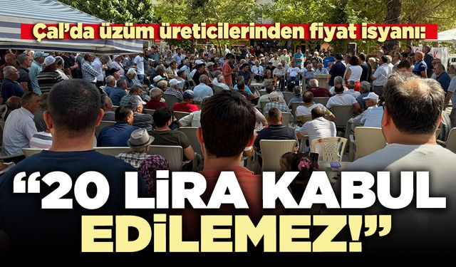Çal’da üzüm üreticilerinden fiyat isyanı: “20 lira kabul edilemez!”