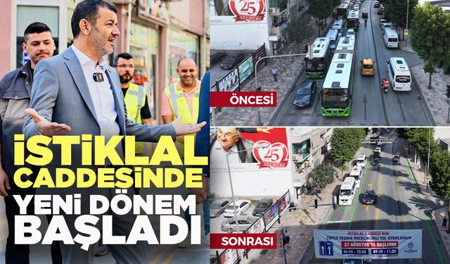 Denizli İstiklal Caddesi’nde yeni ulaşım düzenlemesi başladı