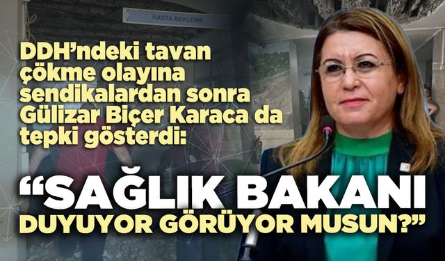 Gülizar Biçer Karaca: “Sağlık bakanı duyuyor görüyor musun?”