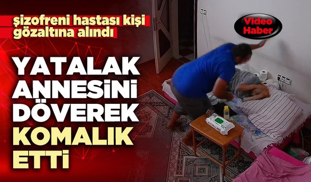 Yatalak annesini döverek komalık etti