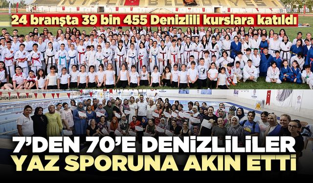 7’den 70’e Denizlililer yaz spor akın etti