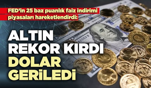 Altın rekor kırdı, dolar geriledi