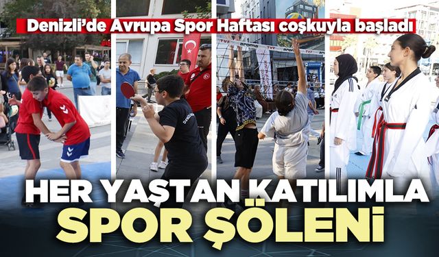 Her yaştan katılımla spor şöleni