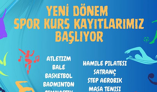 Büyükşehir’de yeni dönem spor kurs kayıtları başlıyor
