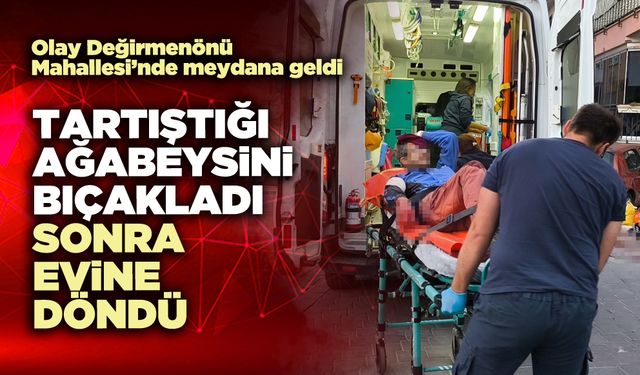 Tartıştığı ağabeysini bıçakladı sonra evine döndü