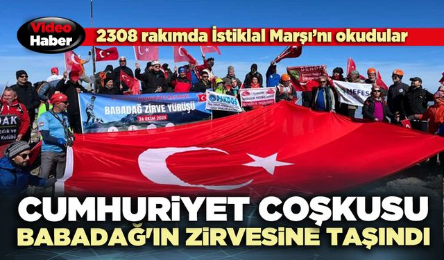 Cumhuriyet coşkusu Babadağ'ın zirvesine taşındı