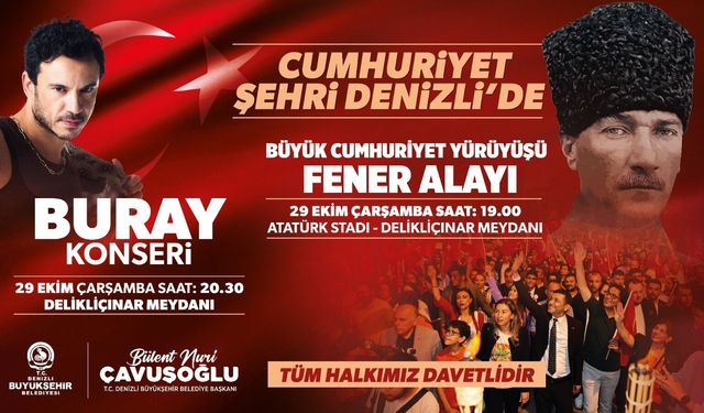 Denizli Büyükşehir Belediyesi Cumhuriyet Bayramı 27-28-29 Ekim