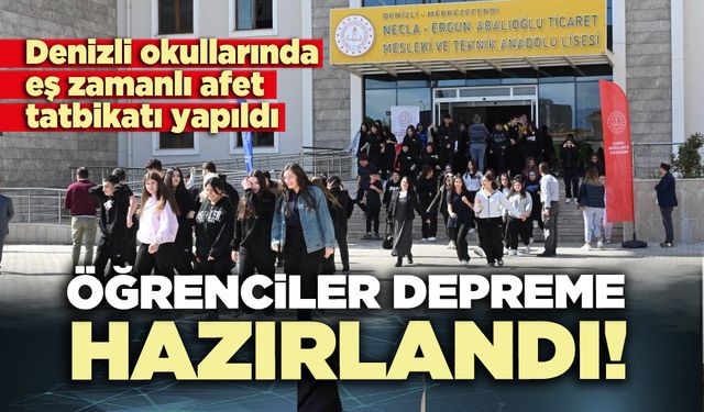 Öğrenciler depreme hazırlandı!