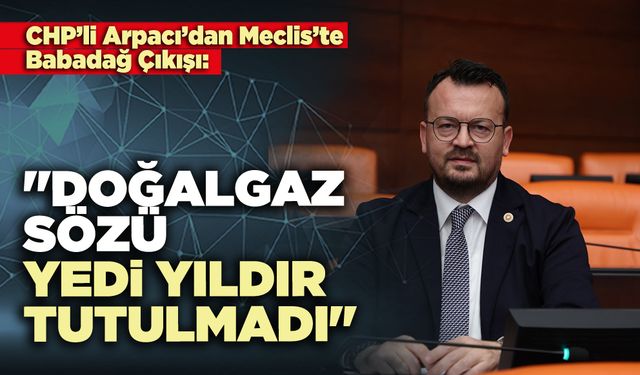 CHP’li Arpacı: "Doğalgaz sözü yedi yıldır tutulmadı"