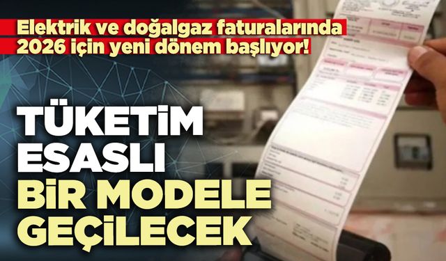 Elektrik ve doğalgaz faturalarında tüketim esaslı bir modele geçilecek