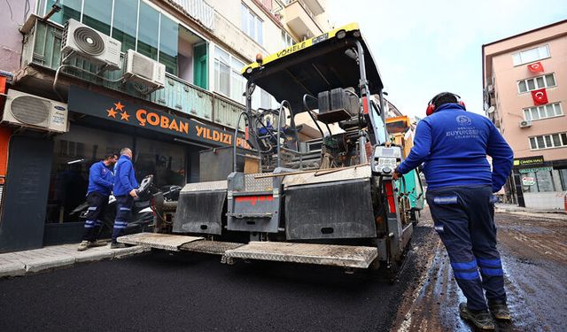 Büyükşehir’den Değirmenönü’ne sıcak asfalt çalışması