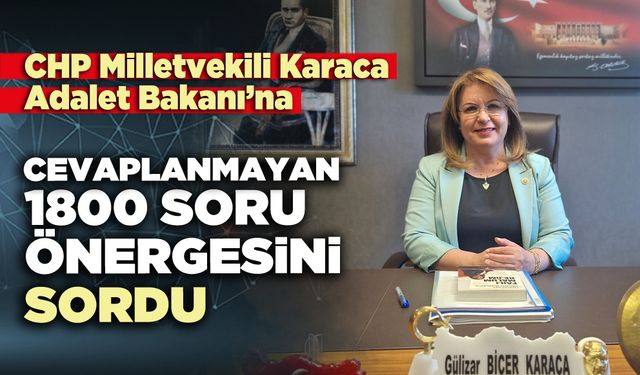 CHP Milletvekili Karaca Adalet Bakanı’na, cevaplanmayan 1800 soru önergesini sordu