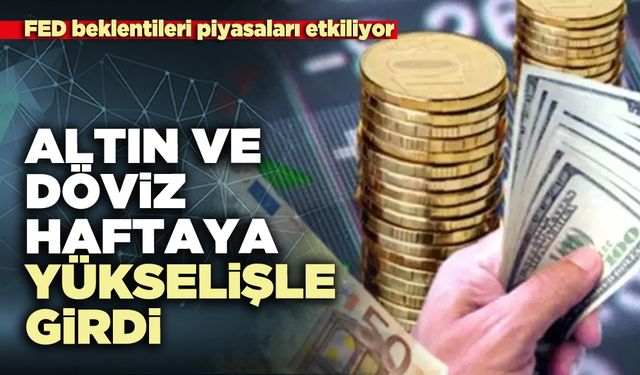 Altın ve döviz haftaya yükselişle girdi