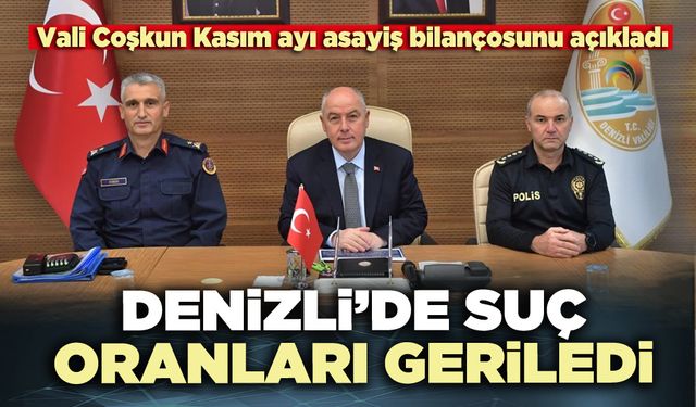 Denizli’de suç oranları geriledi