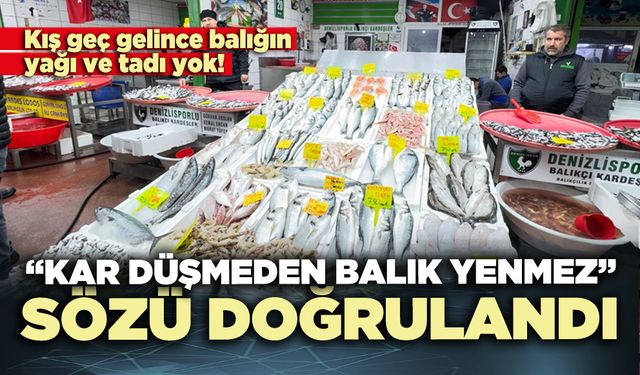 "Kar düşmeden balık yenmez” sözü doğrulandı