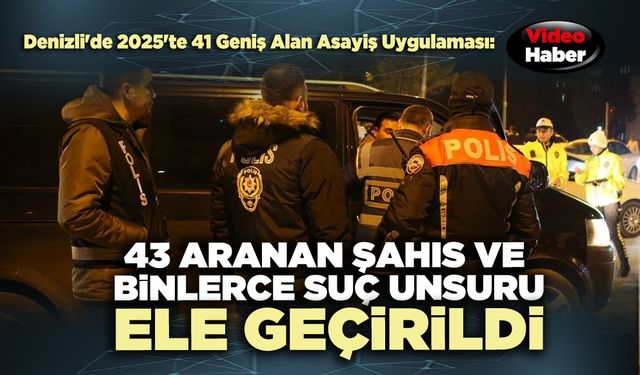 2025'te 41 Geniş Alan Asayiş Uygulaması: binlerce suç unsuru ele geçirildi