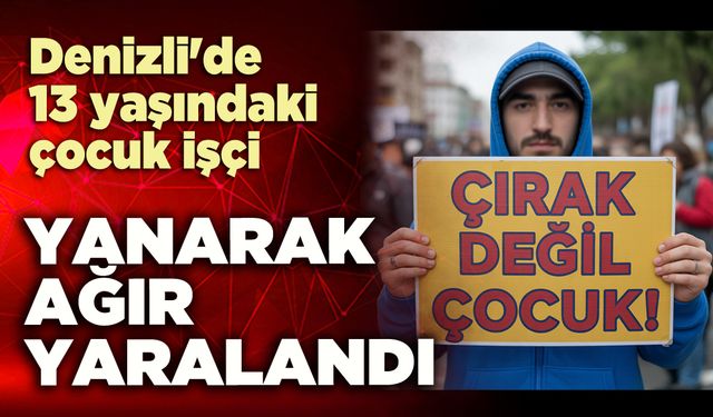Denizli'de 13 yaşındaki çocuk işçi yanarak ağır yaralandı