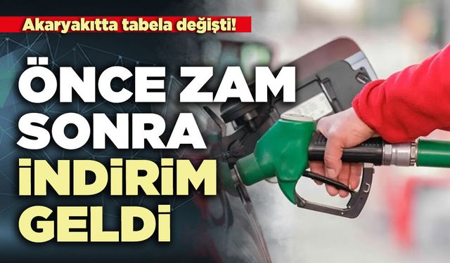Önce zam sonra indirim geldi