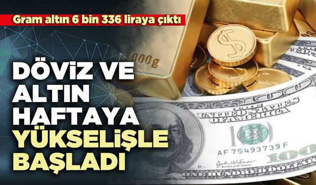 Döviz ve altın haftaya yükselişle başladı: