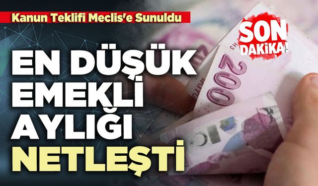 En düşük emekli aylığı netleşti, Kanun Teklifi Meclis'e sunuldu