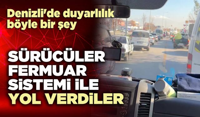 Sürücüler fermuar sistemi ile yol verdiler