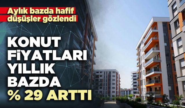 Konut fiyatları yıllık bazda yüzde 29 arttı