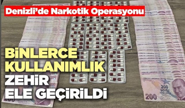 Operasyonda Binlerce Kullanımlık Zehir Ele Geçirildi