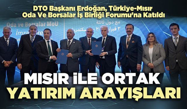 Mısır ile ortak yatırım arayışları