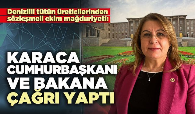 Karaca, Cumhurbaşkanı ve bakana çağrı yaptı