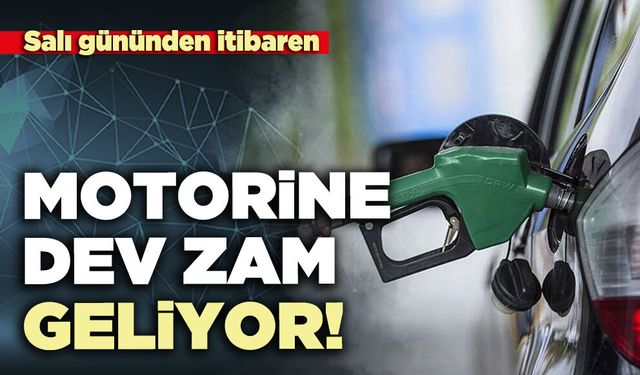 Salı gününden itibaren motorine dev zam geliyor