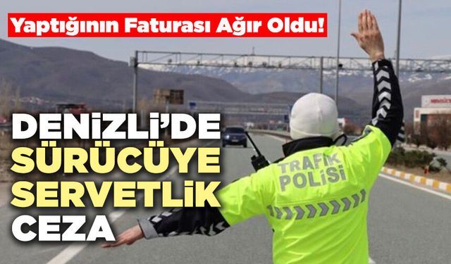 Denizli’de Sürücüye Servetlik Ceza