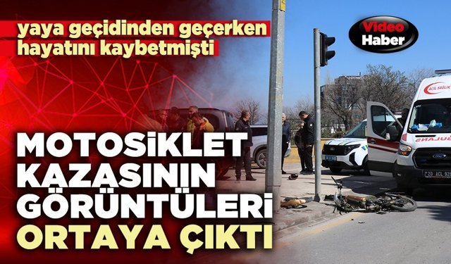 Motosiklet kazasının görüntüleri ortaya çıktı