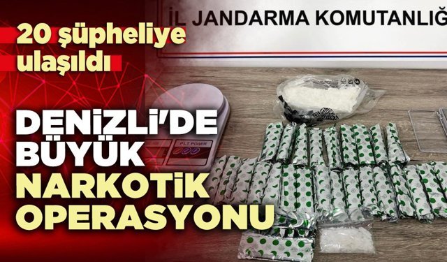 Denizli'de büyük narkotik operasyonu