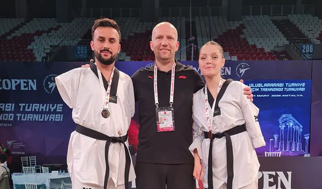 Denizlili taekwondocular Antalya’da madalya kazandı