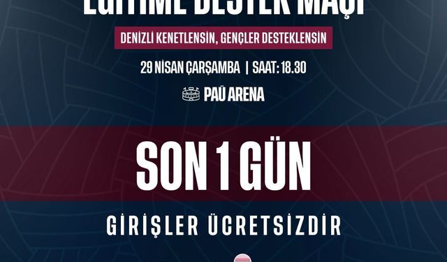“Potada Eğitime Destek” Anlamlı Maç Yarın