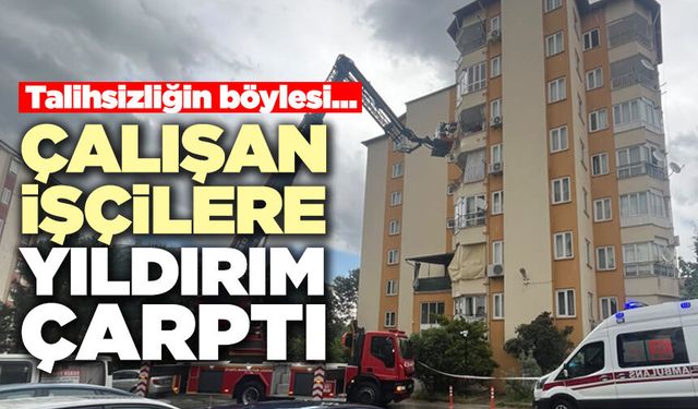 Denizli’de Çalışan İşçilere Yıldırım Çarptı