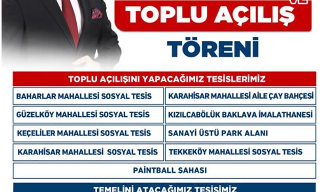 Tavas Belediyesi Toplu Açılış Temel Atma Töreni 7 Mayıs 2026  Popup Reklamı