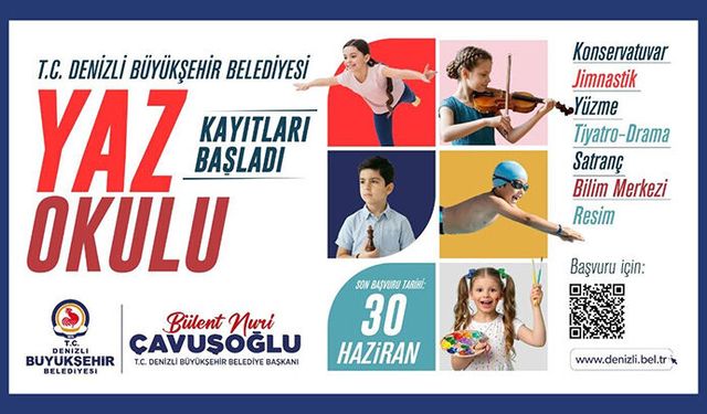 Denizli'de yaz okulu kayıtları başladı