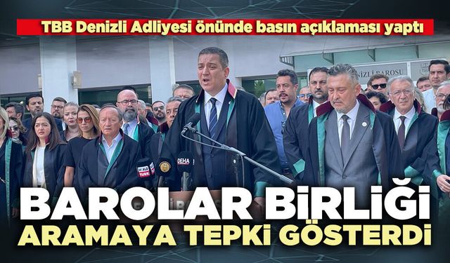 Barolar Birliği aramaya tepki gösterdi