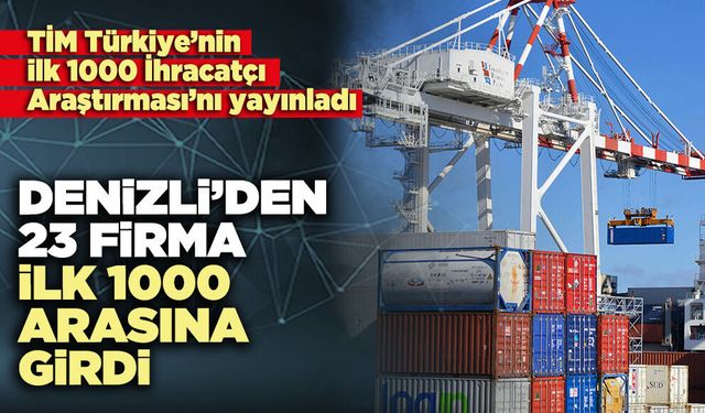 Denizli’den 23 firma ilk 1000 arasına girdi