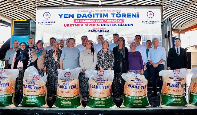 Beyağaçlı 374 üreticiye yem desteği sağlandı