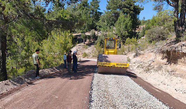 Çameli’nde yollar asfaltlanıyor