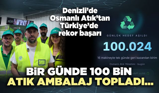 Bir günde 100 bin atık ambalaj topladı…