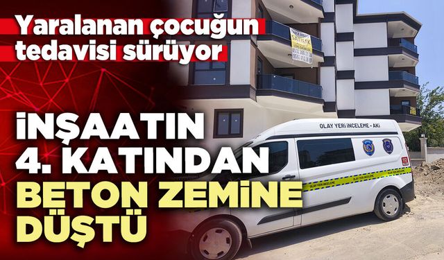 İnşaatın 4. katından beton zemine düştü
