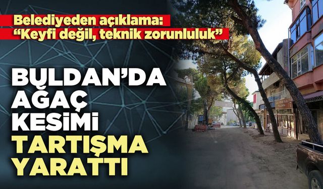 Buldan’da ağaç kesimi tartışma yarattı
