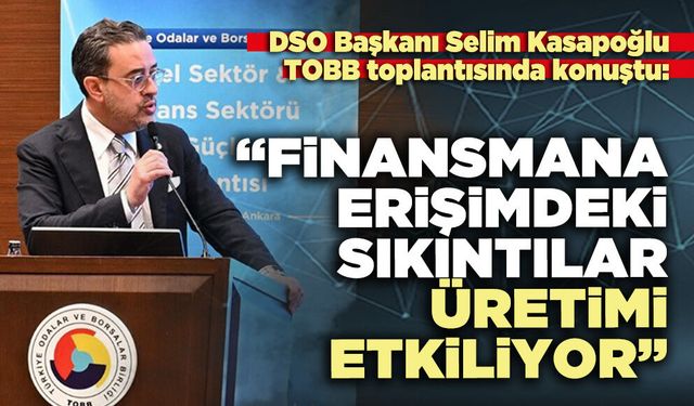 Selim Kasapoğlu: “Finansmana erişimdeki sıkıntılar üretimi etkiliyor”